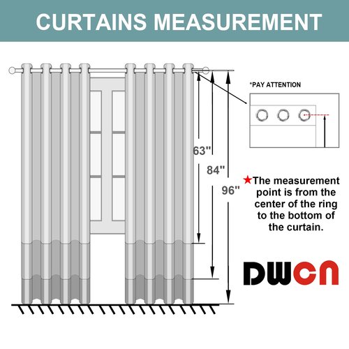 DWCN White Blackout Curtains with Sheer Overlay Thermal Insulated Mix & Match Double Layer Window Panels for Bedroom Living Room Drape Sewn with Tiebacks Grommet Top 60" Wx84 Lx2