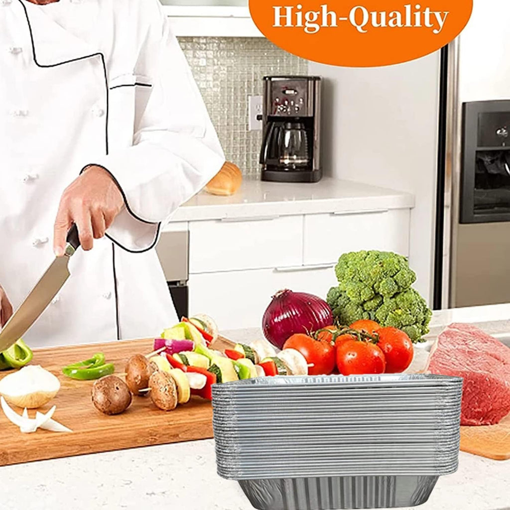 Waytiffer Aluminum Pans - 9x13 Disposable Foil Pans (10 Pack) | Extra Thick for Baking & Serving