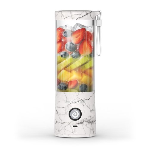 BlendJet 2 Portable Blender for Smoothies & Shakes - BlendJet Cordless Personal & Small Blender, USB-C Rechargeable & Self Cleaning - (White Marble, 16 oz.)