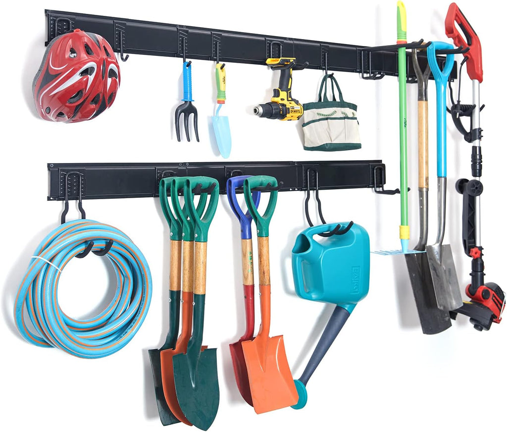 Ultrawall Garage Storage Organizer - Heavy-Duty Wall-Mounted Tool Rack with 15 Hooks | 22 Pieces