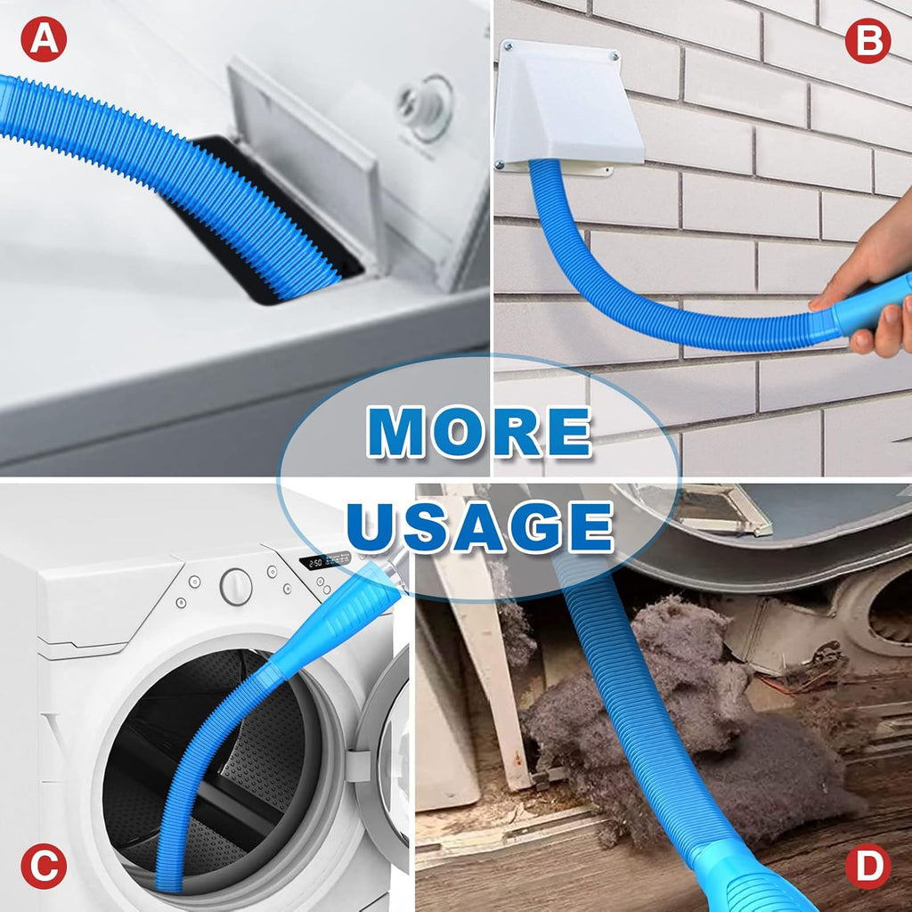 Sealegend Dryer Vent Cleaner Kit - 2 Flexible Lint Brushes & Vacuum Hose Attachments for Efficient Cleaning