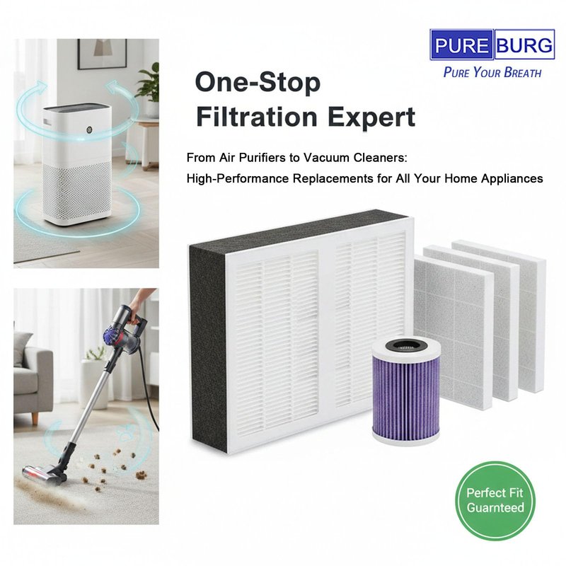PUREBURG Replacement Filter Compatible with Coway Airmega Icon & IconS Air Purifier,2-Pack H13 Activated Carbon MAX2 Air Clean VOCS Odor