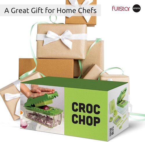 Fullstar Croc Chop Vegetable Chopper & Slicer - Multifunctional Kitchen Gadget for Easy Food Prep