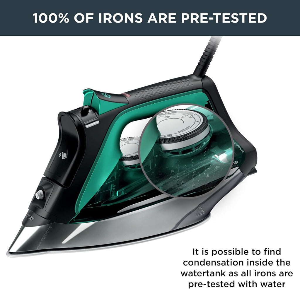Rowenta Pro Master Steam Iron - Stainless Steel Soleplate, 1775 Watts, 400 Microsteam Holes, Anti-Drip Protection