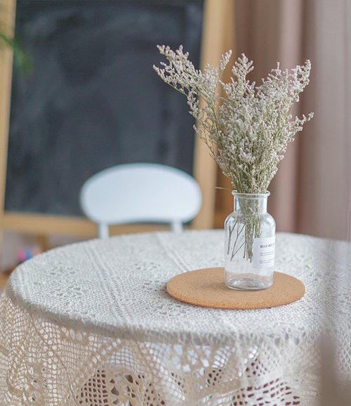 KITLAB Cork Plant Coasters, Double Layers Hard Thick Planter Coaster, 12 Inch Absorbent Mats, Cork Trivets for Hot Dishes, Coasters for House Plants, 2 Pcs