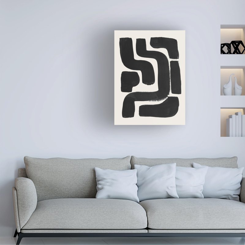 Wrapped Canvas Wall Art - Ejaaz Haniff 'Ink Maze' Wall Art for Living Room, Bedroom, or Office Décor - 24x32