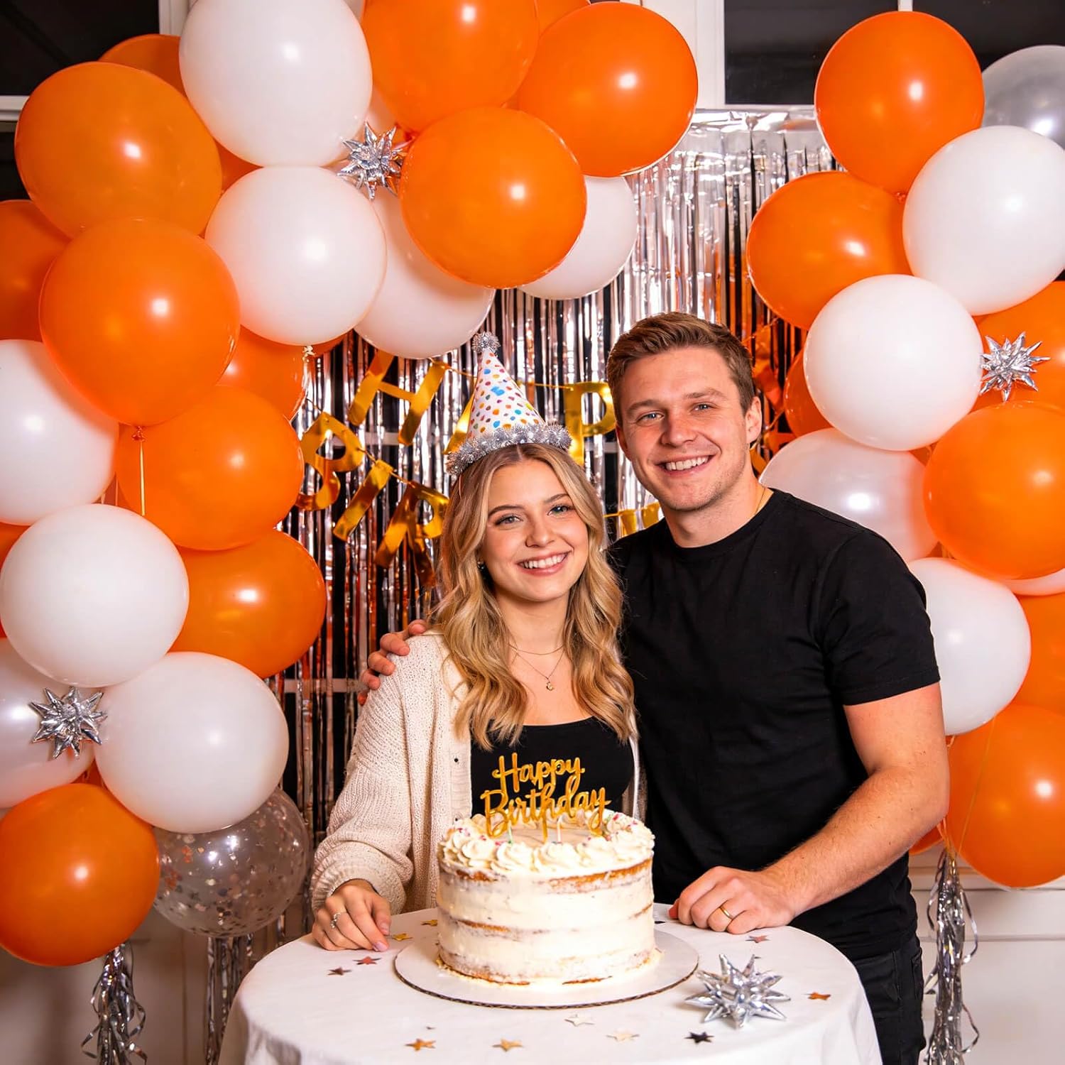 Orange Latex Balloons - 110pcs 12-Inch Balloons for Birthday Party, Baby Shower & Wedding | Includes 2 Ribbons