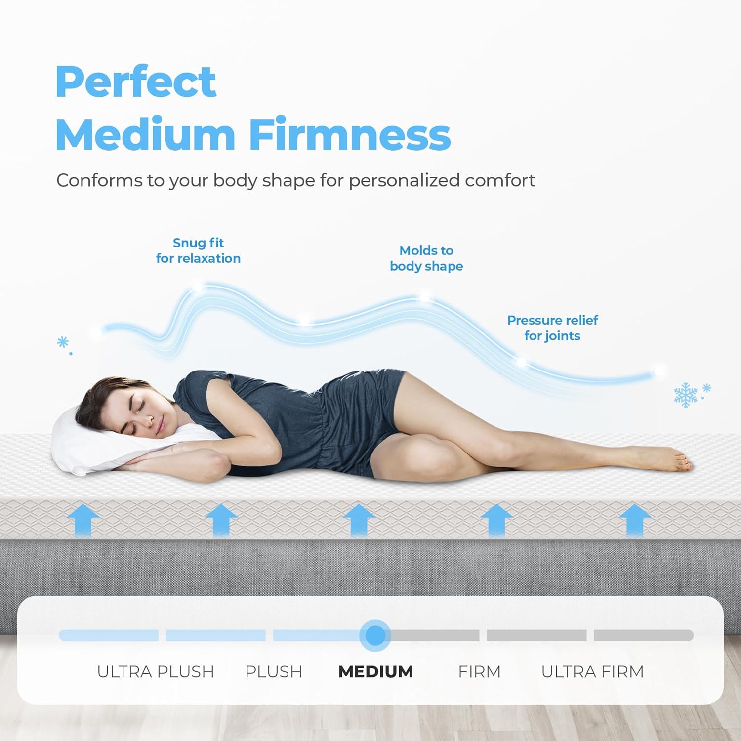 Neo Sleep Twin XL Cooling Memory Mattress - Pressure Relief & Medium Firm Comfort | CertiPUR-US Certified, 6 Inch