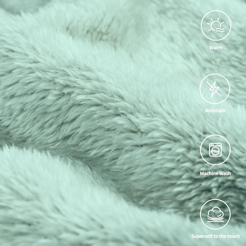 Felesha Fingal Plush Fleece Throw Blanket for Couch and Bed, Fluffy Fuzzy Cozy Soft Blankets All Season Use (50x60 Inches,Burgundy Red)
