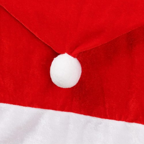 Hongsome Christmas Chair Back Covers - Set of 4 Cute Santa Hat Designs for Holiday Dining Decor