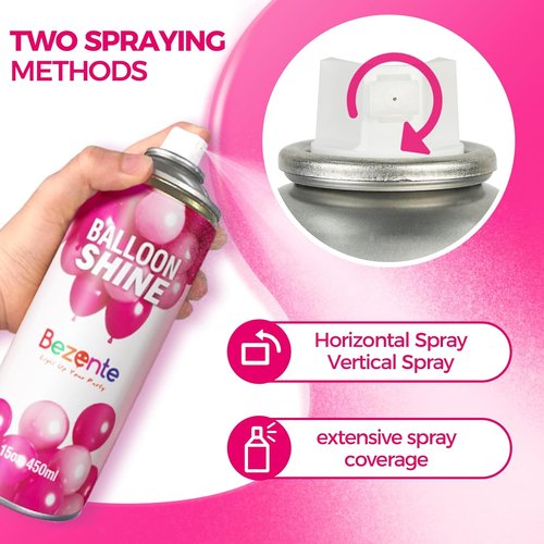 Bezente Balloon Shine Spray - 15 oz Waterproof High Shine Spray for Long-Lasting Party Balloon Decor