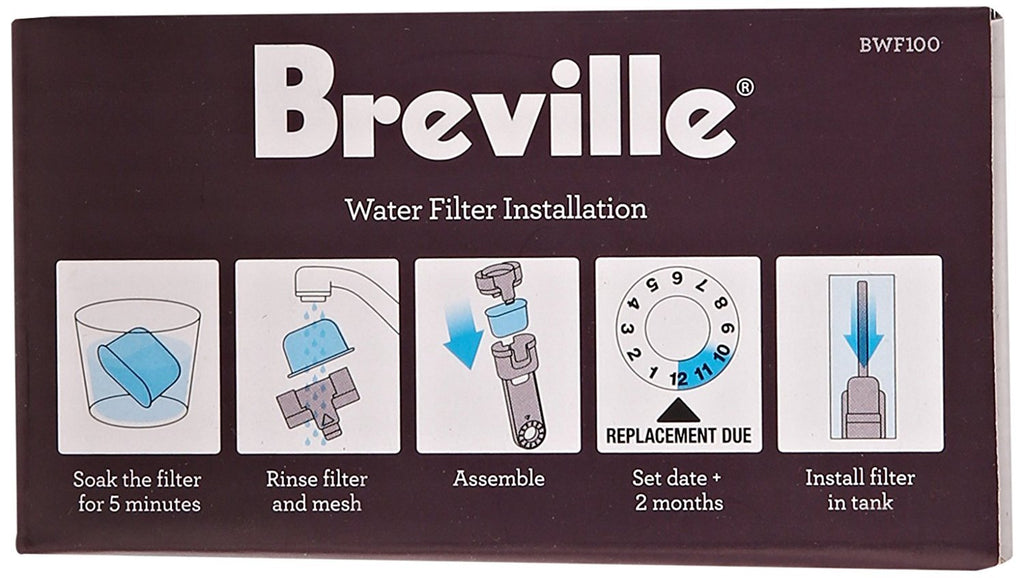 Breville Charcoal Filters, 6 pack, for use with the Barista Pro (BES878), Barista Express (BES870), and Infuser (BES840) Espresso Machines
