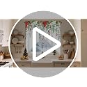 AYTTBIS Christmas Green Leaves Swag Valances for Windows 36x36 in - Pack of 2