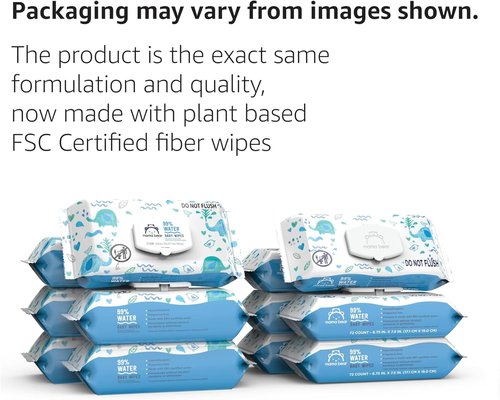 Mama Bear 99% Water Baby Wipes - Hypoallergenic & Fragrance-Free | 72 Count (Pack of 6)