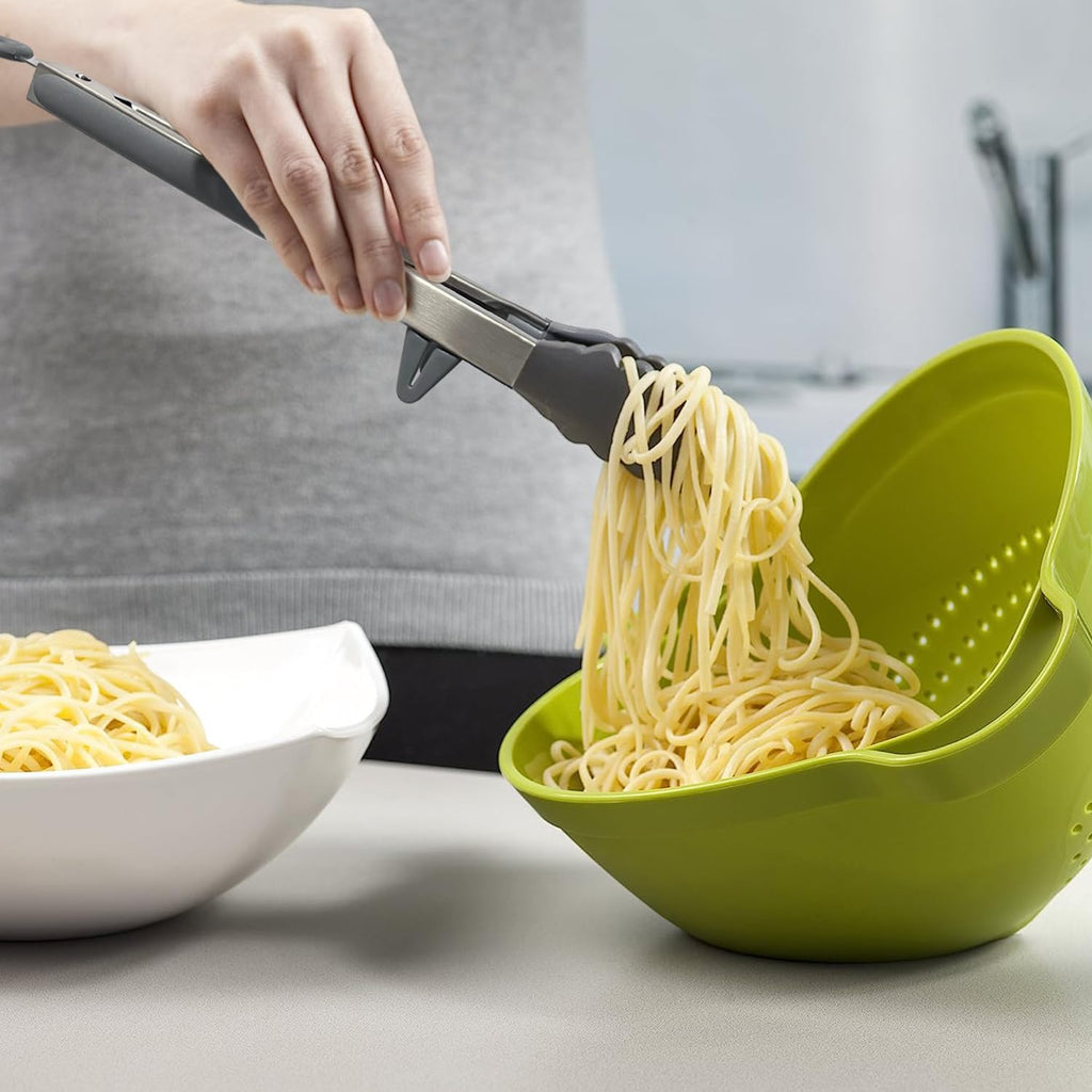 Tongs for Cooking, 12" Kitchen Tongs with Silicone Tips, Food Grade Serving Tongs Set of 3, Grey