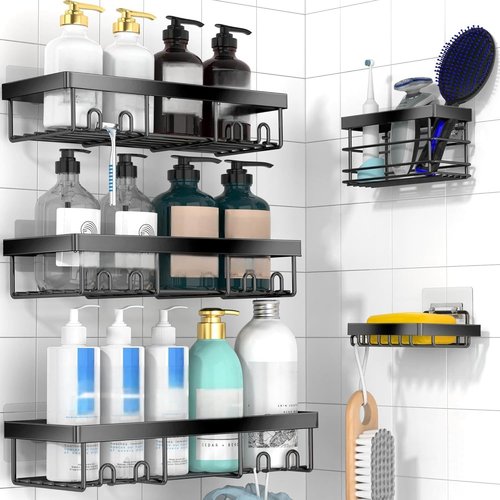 Moforoco Shower Caddy Organizer - 5 Pack Corner Shelves for Bathroom Storage & RV Essentials