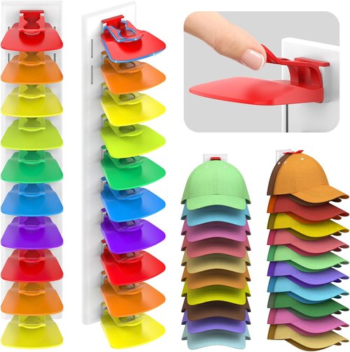 Metal Legging Organizer & Space-Saving Hat Rack - Holds 20 Leggings & 40 Caps | Ideal Storage Solution