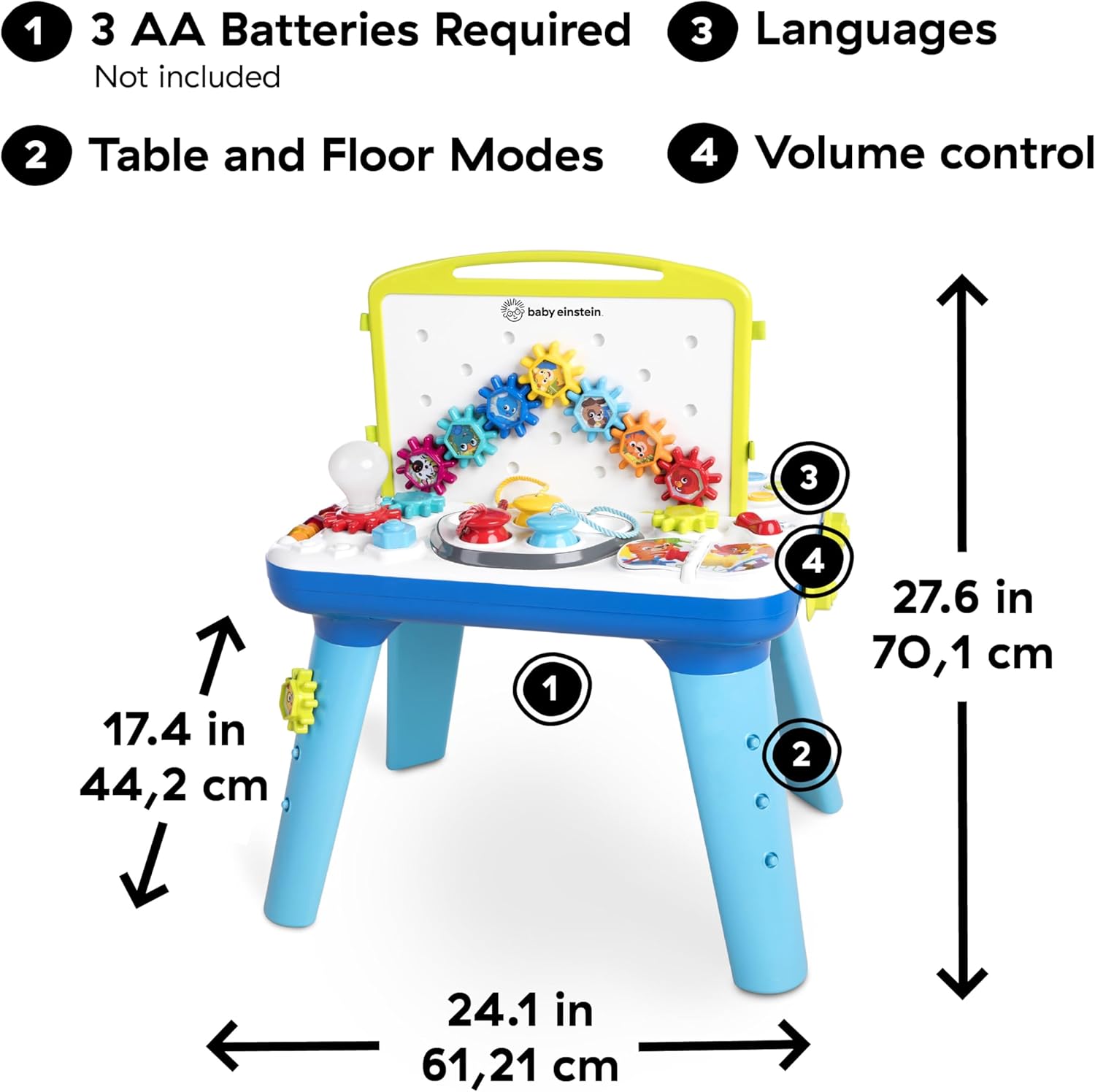 Baby Einstein Curiosity Table - Interactive Montessori Play Station for 12 Months & Up