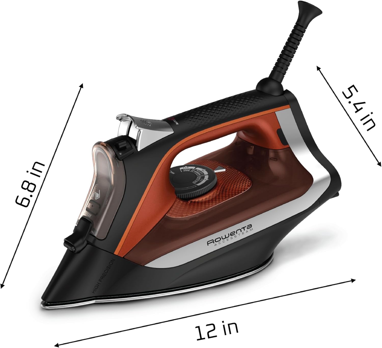 Rowenta Access Steam Iron - Powerful Vertical Steaming with Anti-Drip Protection | Red