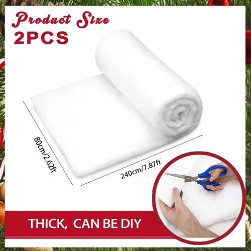 Fake Snow Blanket by [Brand Name] - 3 X 8 Ft Soft Fluffy Artificial Snow for Holiday Decor