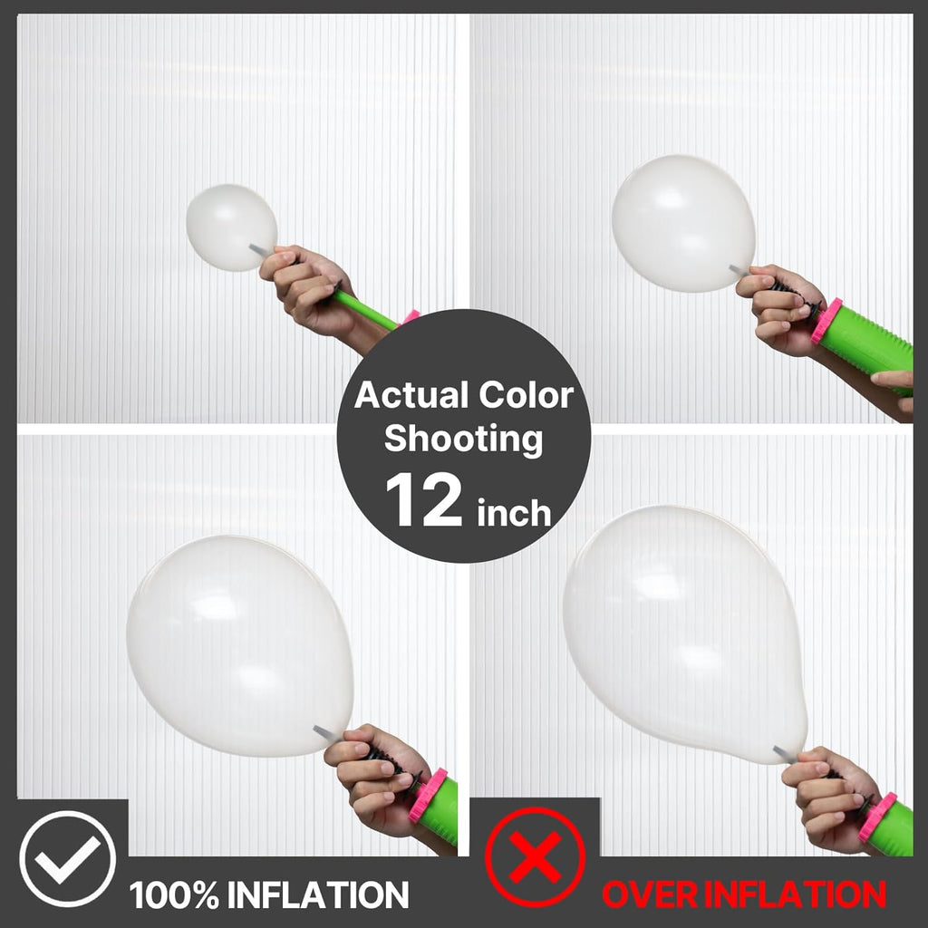 PartyWoo Clear Balloons - 100pcs 12 Inch Transparent Latex Helium Balloons for Celebrations