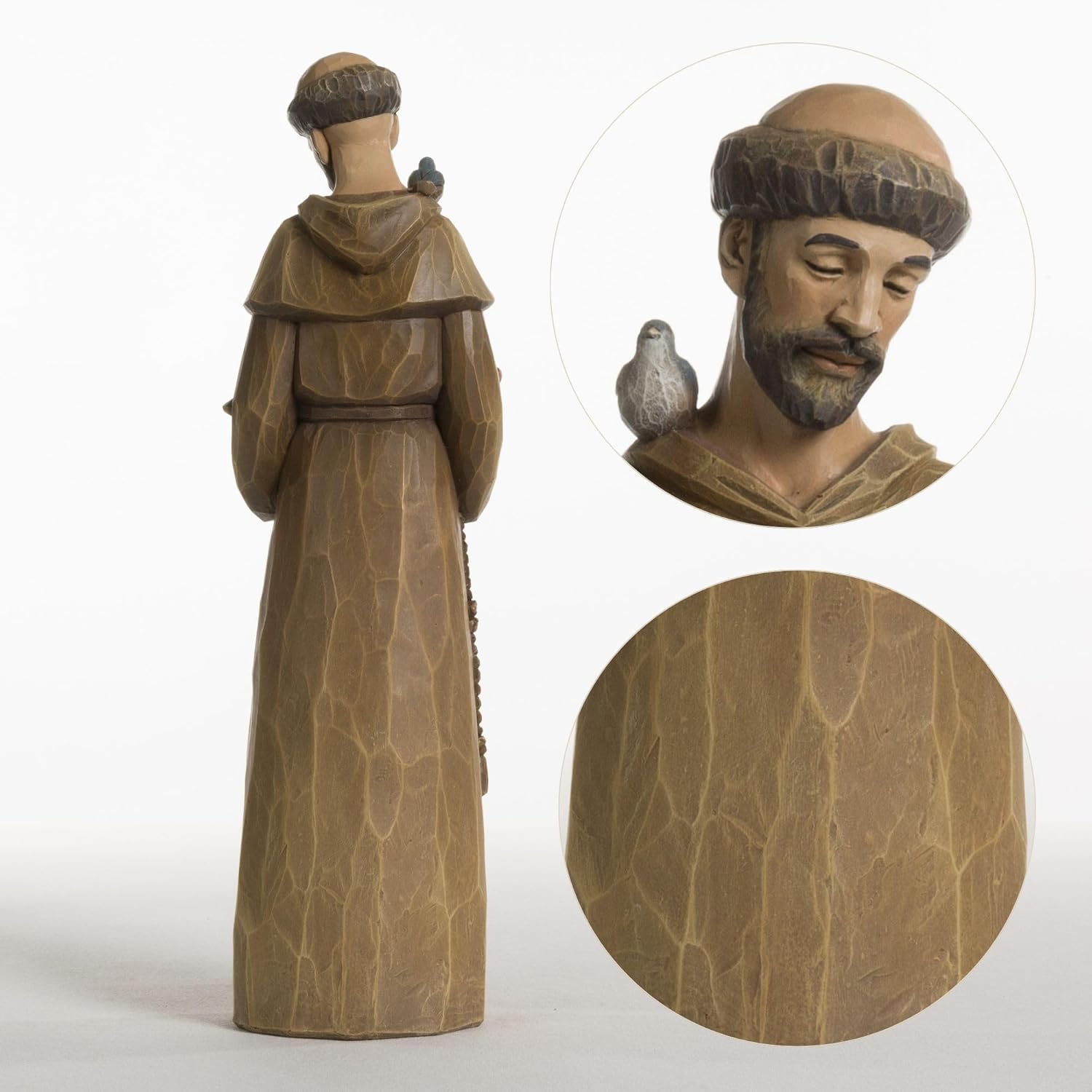 St. Francis Statue - 12 Inch Resin Sculpture Preaching to Birds | Premium Garden Decor & Catholic Gift