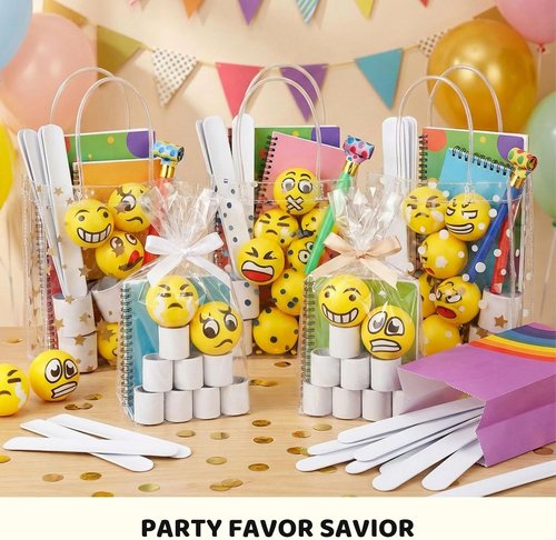 LovesTown 48PCS Slap Bracelets - DIY White Wrist Bands for Kids' Birthday Party Favors & Crafts