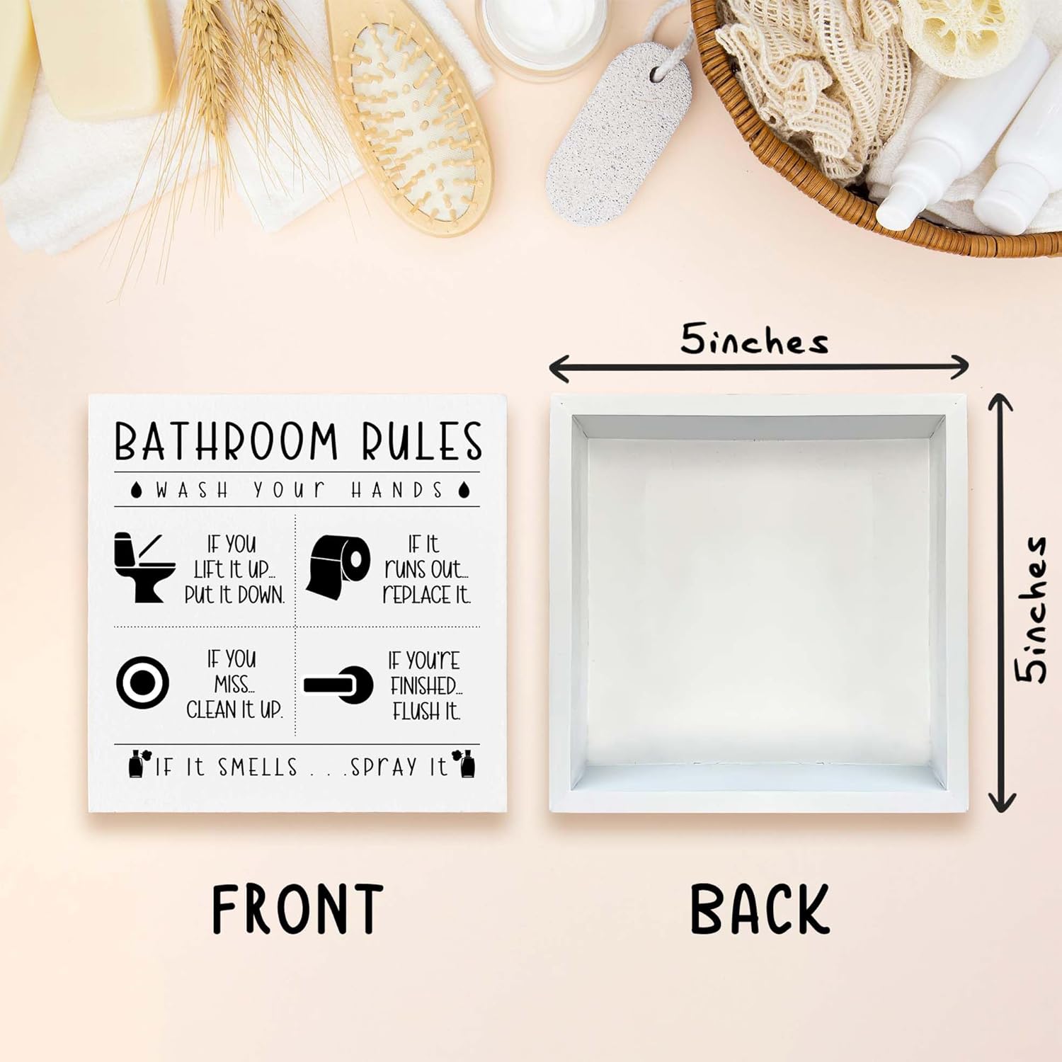 Regine Switzerland Funny Bathroom Sign - Rustic Wooden Decor for Restroom | Perfect Gift for Holidays