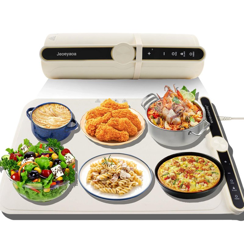 Warming Mat for Food, Fast Full Surface Warming Mat, Keep Food Warm, 9 Temperature Levels and Automatic Shut-Off Function, Suitable for Party, Party, Daily Use Food Warmer