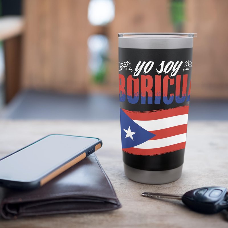 Yo Soy Boricua Puerto Rico Puerto Rican Flag Pride Stainless Steel Insulated Tumbler