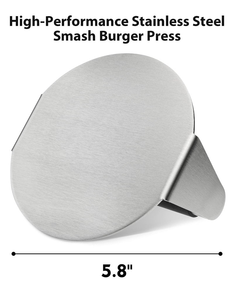 FANGSUN Smashed Burger Press Kit, Stainless Steel Burger Smasher, Grill Spatula and Spice Shaker, Hamburger Press Tool for Flat Top Grill, Griddle Accessories Kit for Outdoor Cooking, Grilling Gift