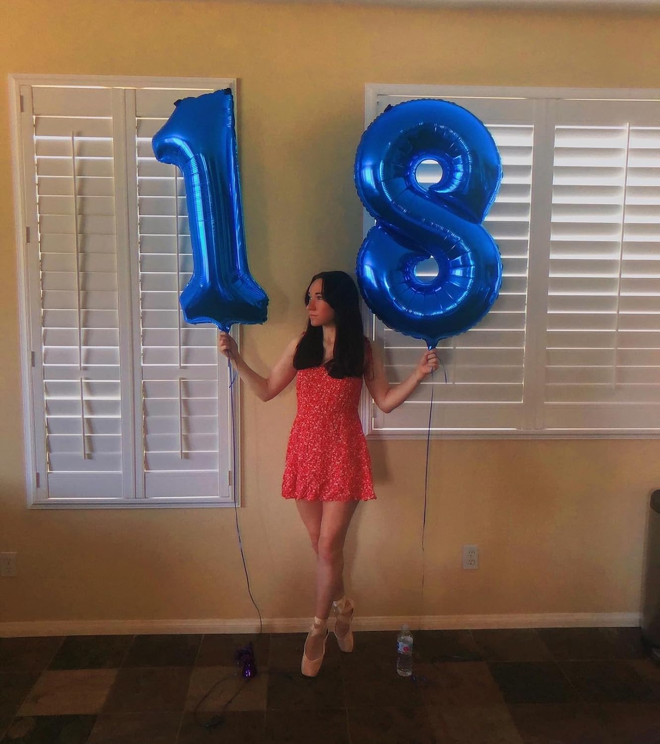 Number 18 Balloon by [Brand Name] - 40 Inch Navy Blue Birthday Decoration for 18th Celebration