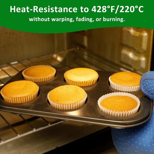 Caperci Parchment Cupcake Liners - 225pcs Standard Muffin Cups with Excellent Greaseproof & Non-Stick Design (Natural)
