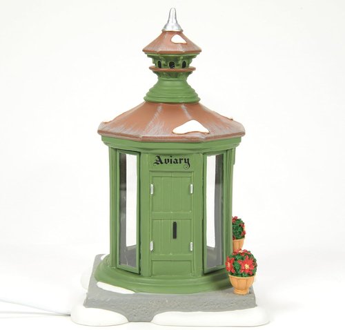 Department 56 Dickens Village Collection - 40th Anniversary Limited Edition Aviary Lit Building | Handcrafted Porcelain Christmas Decor, 5.9 Inch