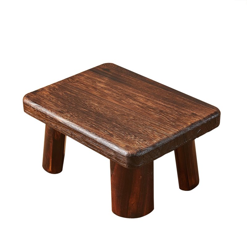 GZQWDC Wooden Foot Stool,Kids Stool,Small Bench,Wooden Steps,Kitchen Step Stool,Wood Plant Stand (14.2"x10.2"x7.1")
