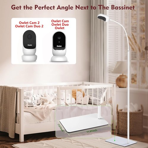 HelloBaby Baby Monitor Floor Stand - Adjustable Height 37.4-69 Inches | Universal Camera Mount for Nursery Safety