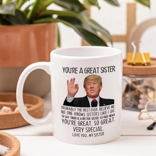 Aurahouse You're A Great Sister Mug, Funny Sister Gifts from Sister Brother, Sister Birthday Gifts, Christmas Gifts, Mothers Day Gifts for Sister-in-law, Soul Sister 11 Oz Cup