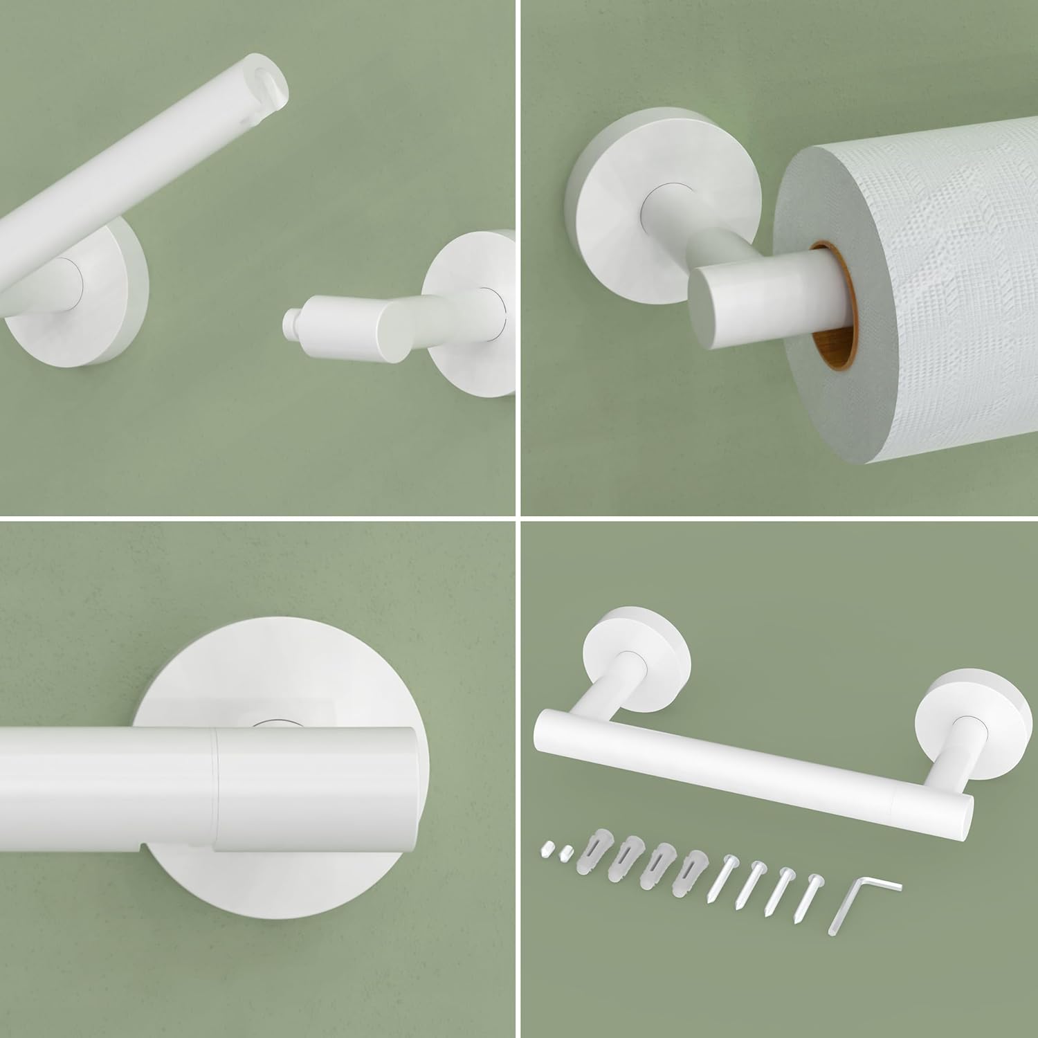 RARXTR Toilet Paper Holder - Wall-Mounted SUS304 Stainless Steel with Pivoting Double Post | Brushed Brass Finish