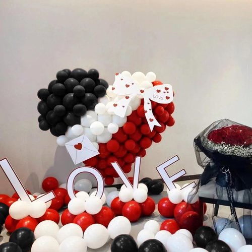Matte Black & Red Balloons by [Brand Name] - 100 Pack 12-Inch Latex Balloons for Birthday & Graduation Decor