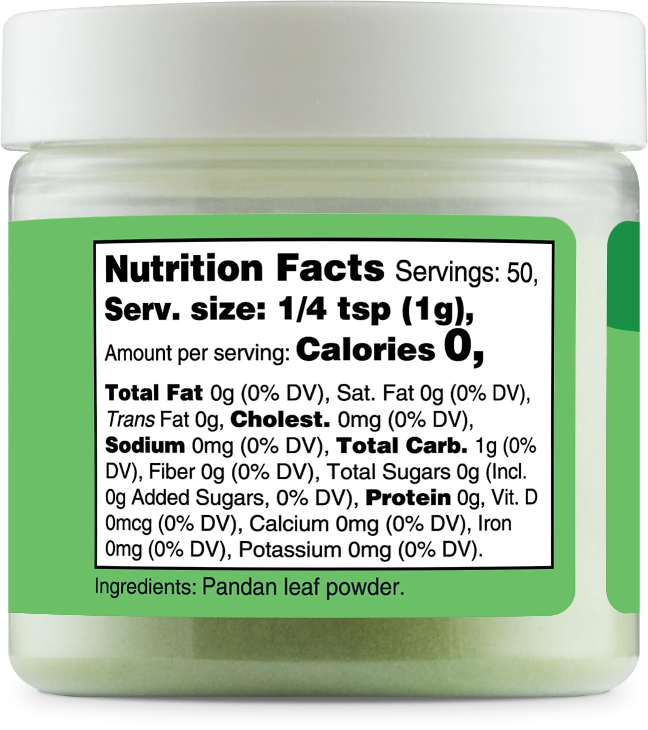 Nutricost Green Plant-Based Food Coloring | Natural Pandan Leaf Powder - 50 Servings