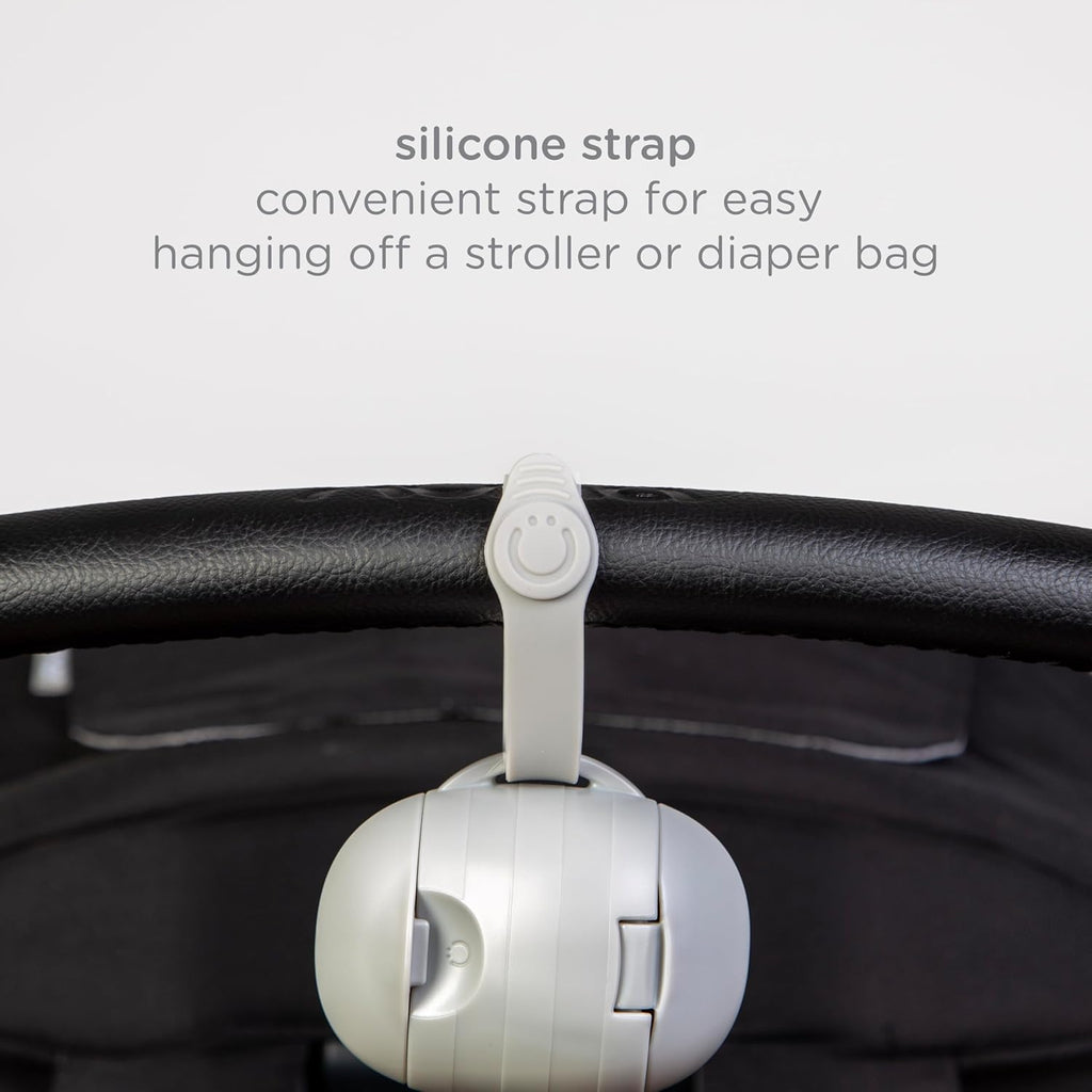 Ubbi On-the-Go Dual Pacifier Holder - Keeps Baby's Binkies Clean & Accessible | Portable Travel Accessory in Gray