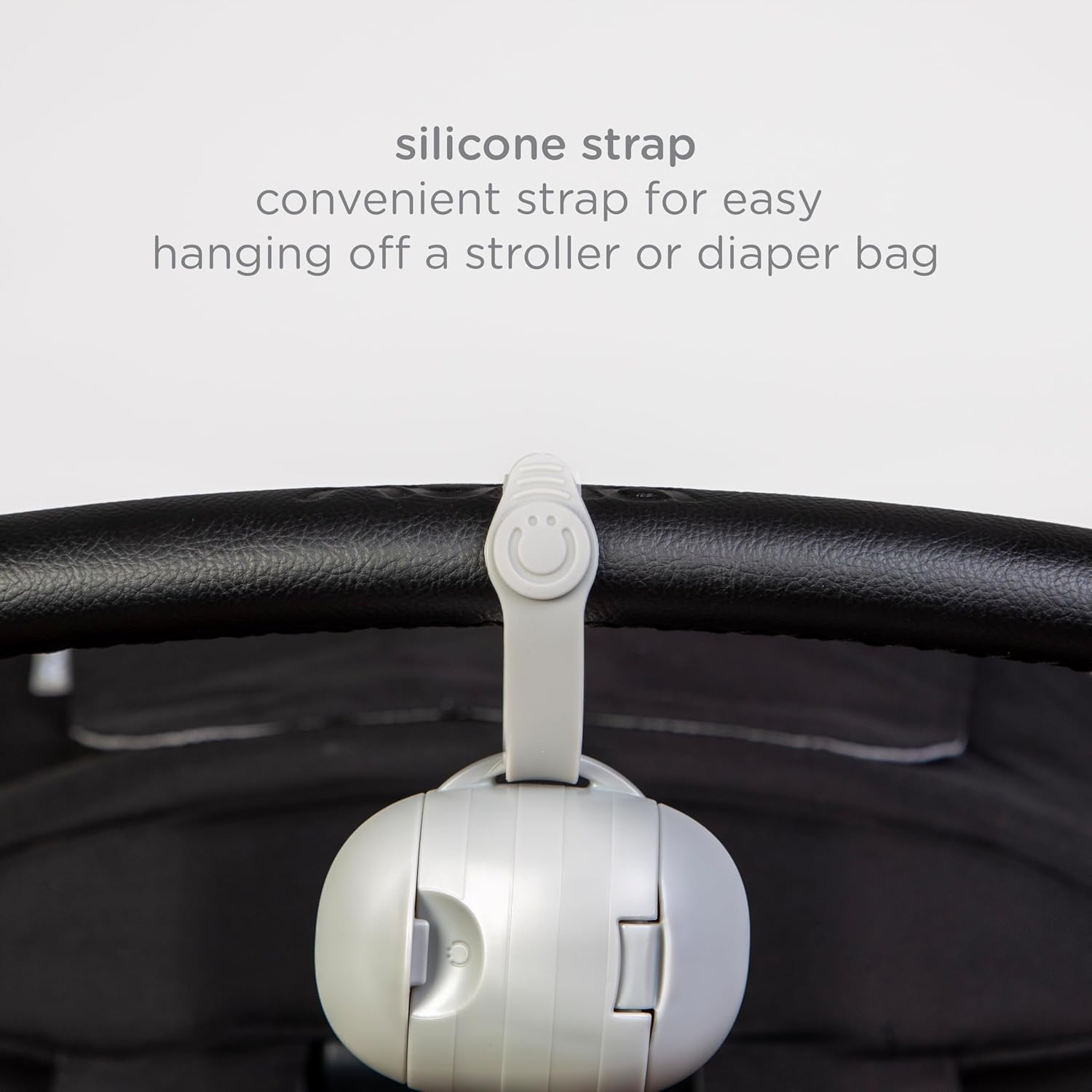 Ubbi On-the-Go Dual Pacifier Holder - Keeps Baby's Binkies Clean & Accessible | Portable Travel Accessory in Gray