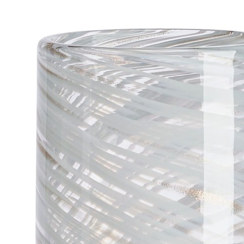 Mikasa Color Swirl White Gray Set of 4 Highball Tall Beverage Glasses, 18 ounces