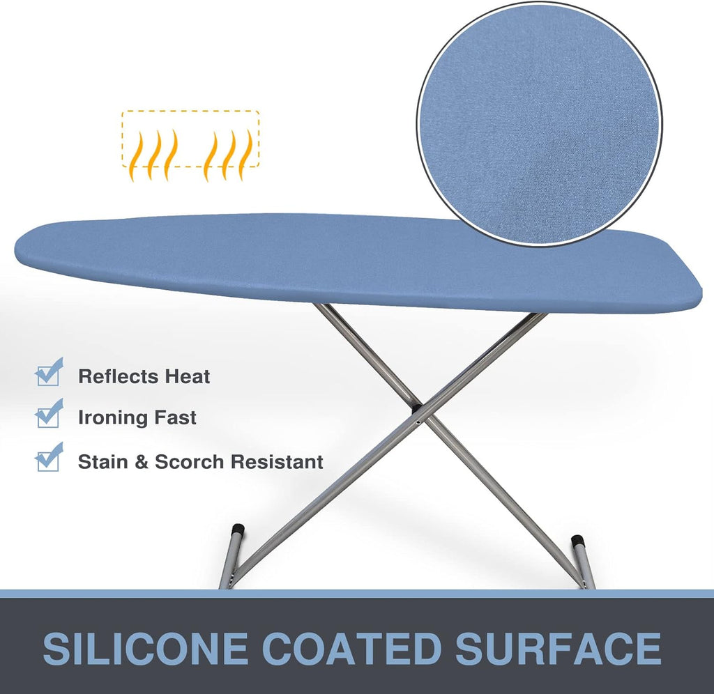 VividPaw Ironing Board Cover - Extra Wide 18x49" with Thick Padding & Scorch-Resistant Silicone Coating - Blue