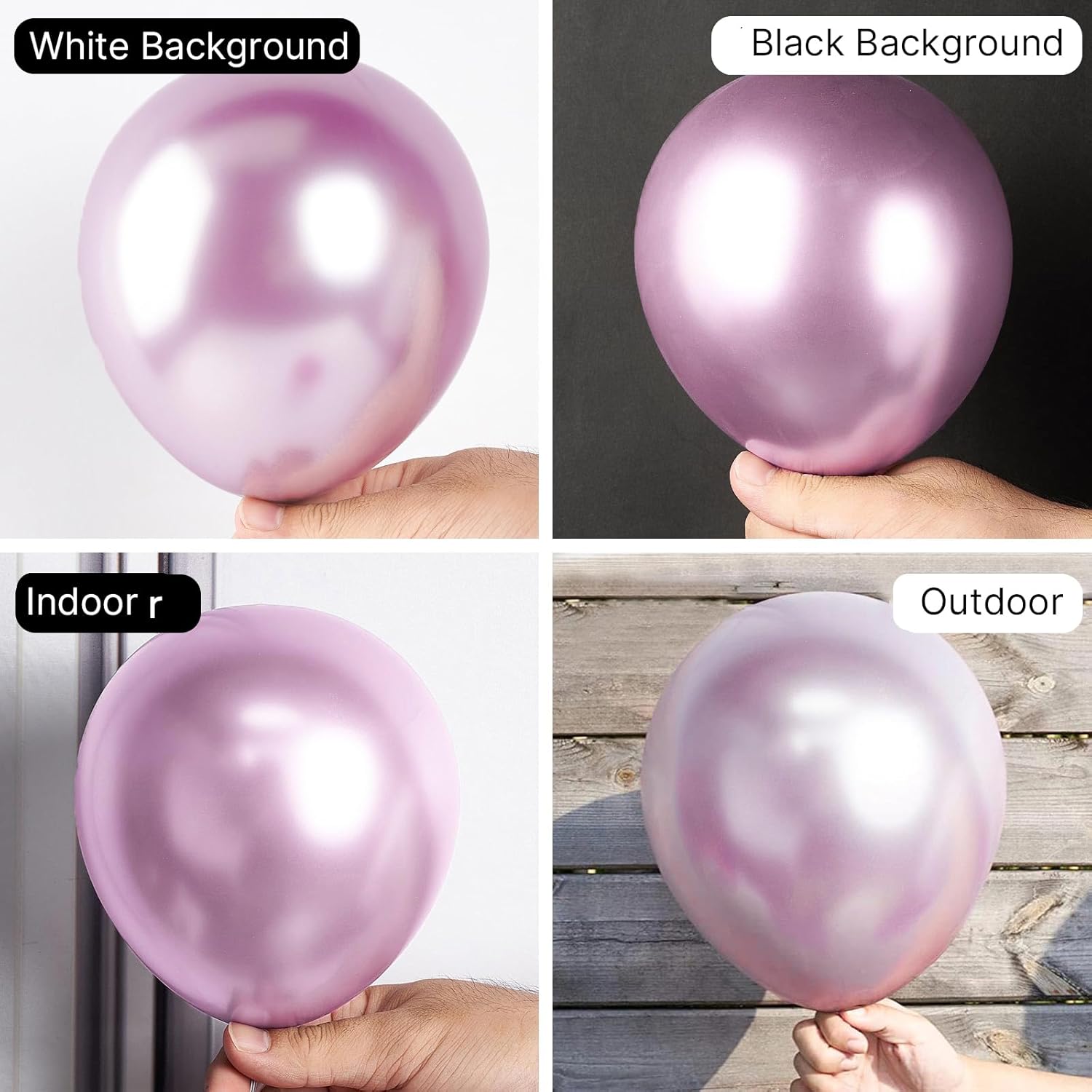 PartyWoo Metallic Pink Balloons - 50 Pcs 12 Inch Pinkish Purple for Wedding & Birthday Decorations