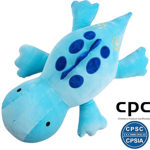 Crillop 4LB Cute Weighted Stuffed Animals Plush - 24 inch Soft Weighted Dinosaur Plush Toy Pillow for Adults and Children (Blue Dinosaur)