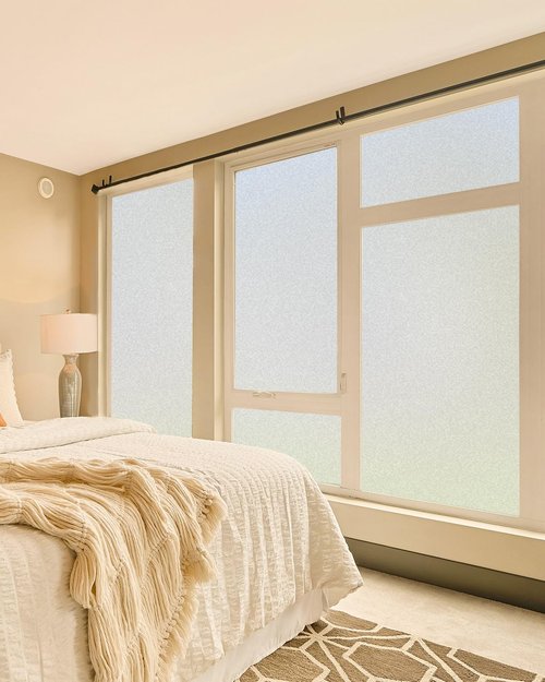 Frosted Glass Window Privacy Film Decorative with Tools, 2 Way Frosting Privacy Film for Glass, Static Cling Window Tint for Home Anti-UV, Covering Clings 47.2" by 78.74"