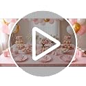 3 Pcs Light Pink Plastic Tablecloths, 54x108 Inch Scalloped Rectangle Covers