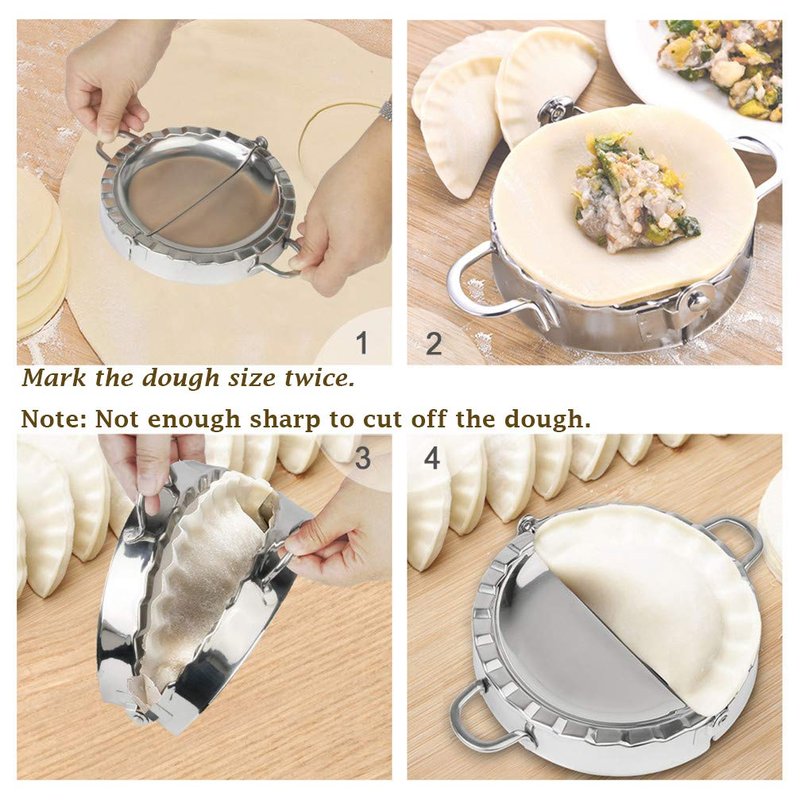 PAMISO Large Empanada Maker, 6.4 inch Stainless Steel Empanada Press, Meat Pocket Pie