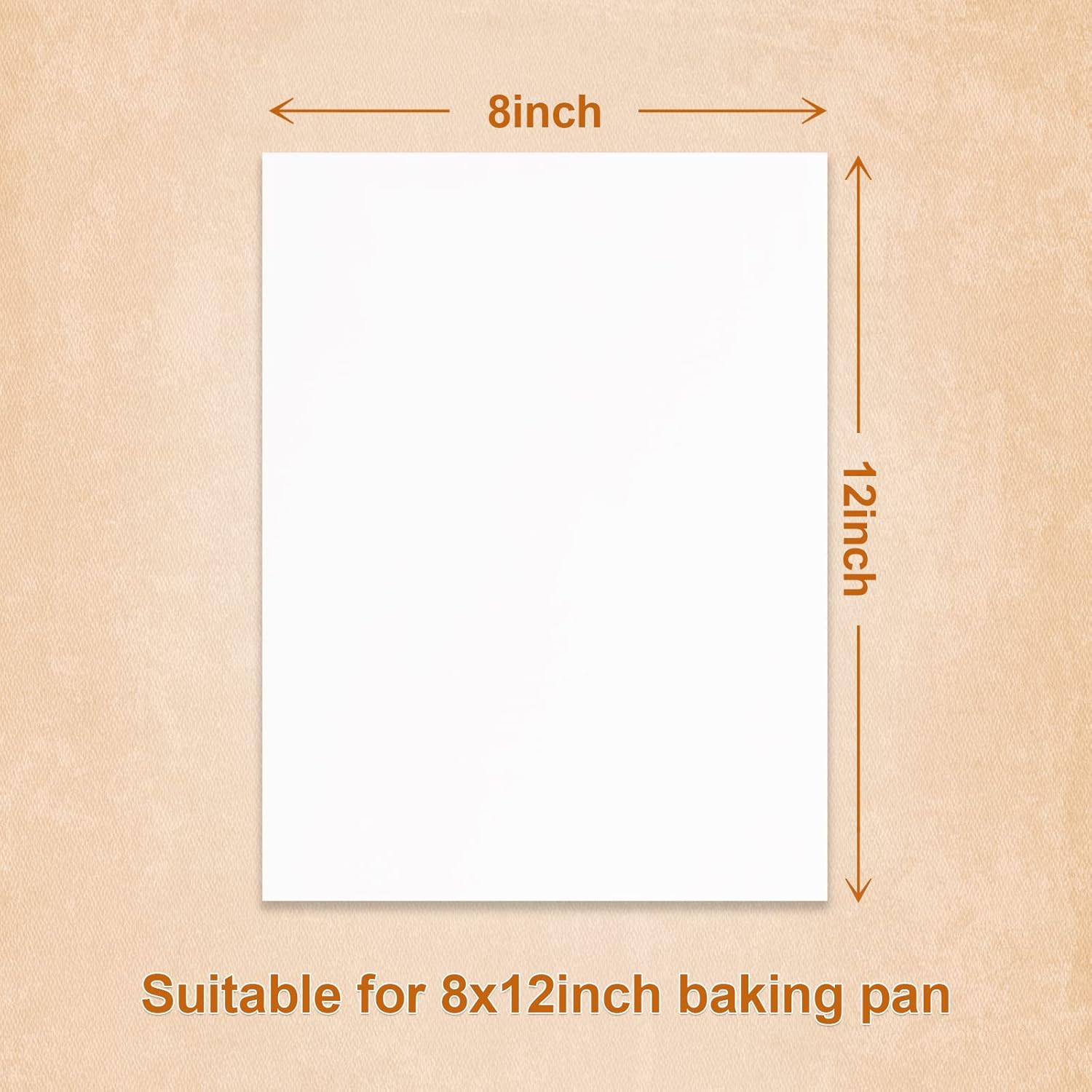 QYH Parchment Paper Baking Sheets - 300 Non-Stick, Pre-Cut 8x12 Inch White Sheets for Baking & Grilling